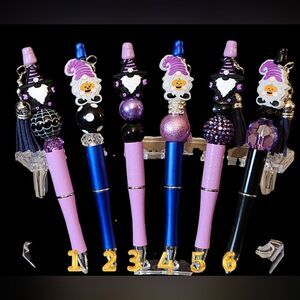 New! Custom Made Adorable Little Gnome Beaded Pen w/Free Ink Refill